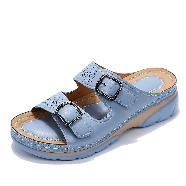 Alicia – Double Buckle Orthopedic Comfort Sandals
