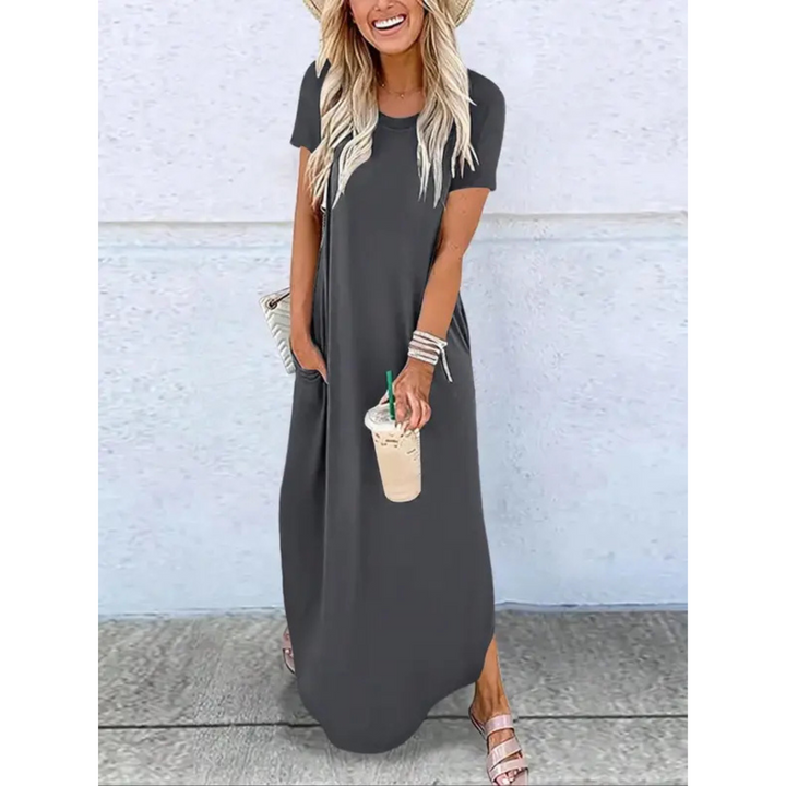 Jill – Casual Round Neck Summer Maxi Dress