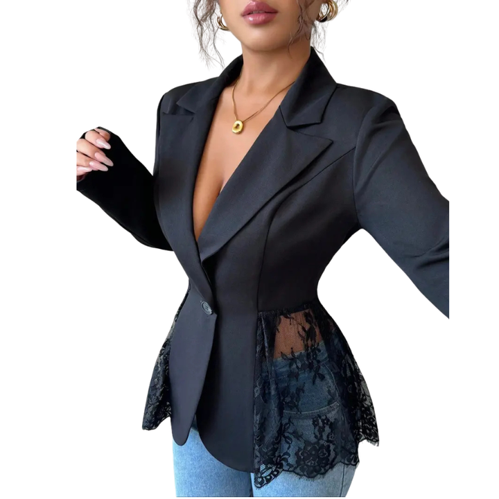 Alexa – Elegant Lace Tailored Modern Blazer