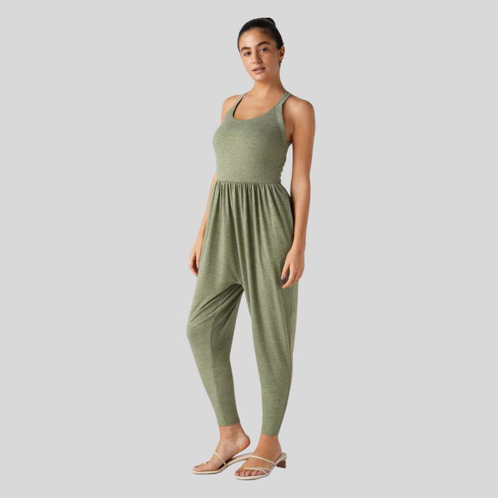 Josie – Comfy Backless Round Neck Lounge Jumpsuit