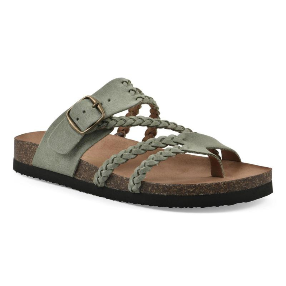 Maya – Braided Strap Cork Footbed Sandals