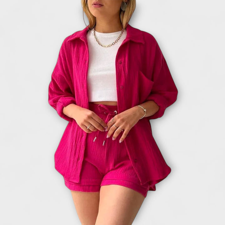 Rosanne – Elegant Coordinating Top And Bottom Set
