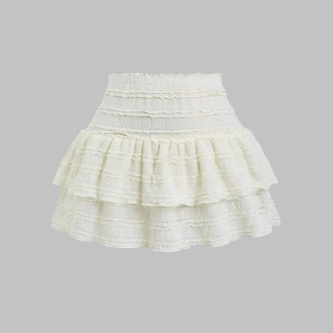Sheena – Chic Layered Ruffle Hem Skort
