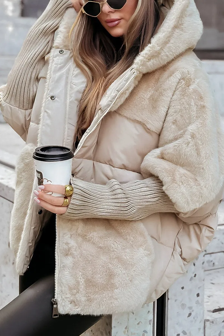 Gwyneth – Comfy Zip-Up Hooded Puffer Jacket