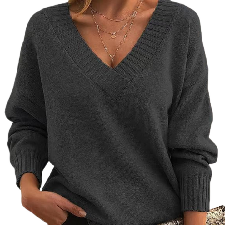 Teresa – Comfy Drop Shoulder Long Sleeve Sweater