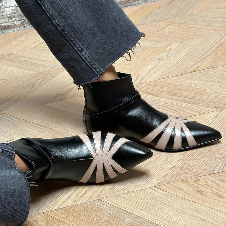 Josephine – Pointed Geometric Ankle Boot
