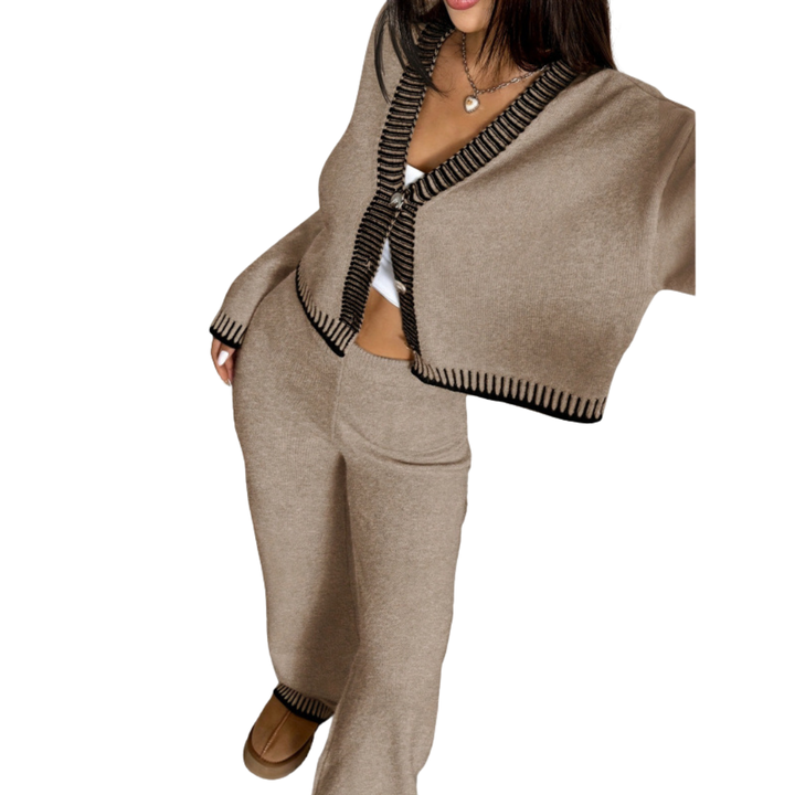 Shamcey – Striped Cosy Sweater and Trousers Set