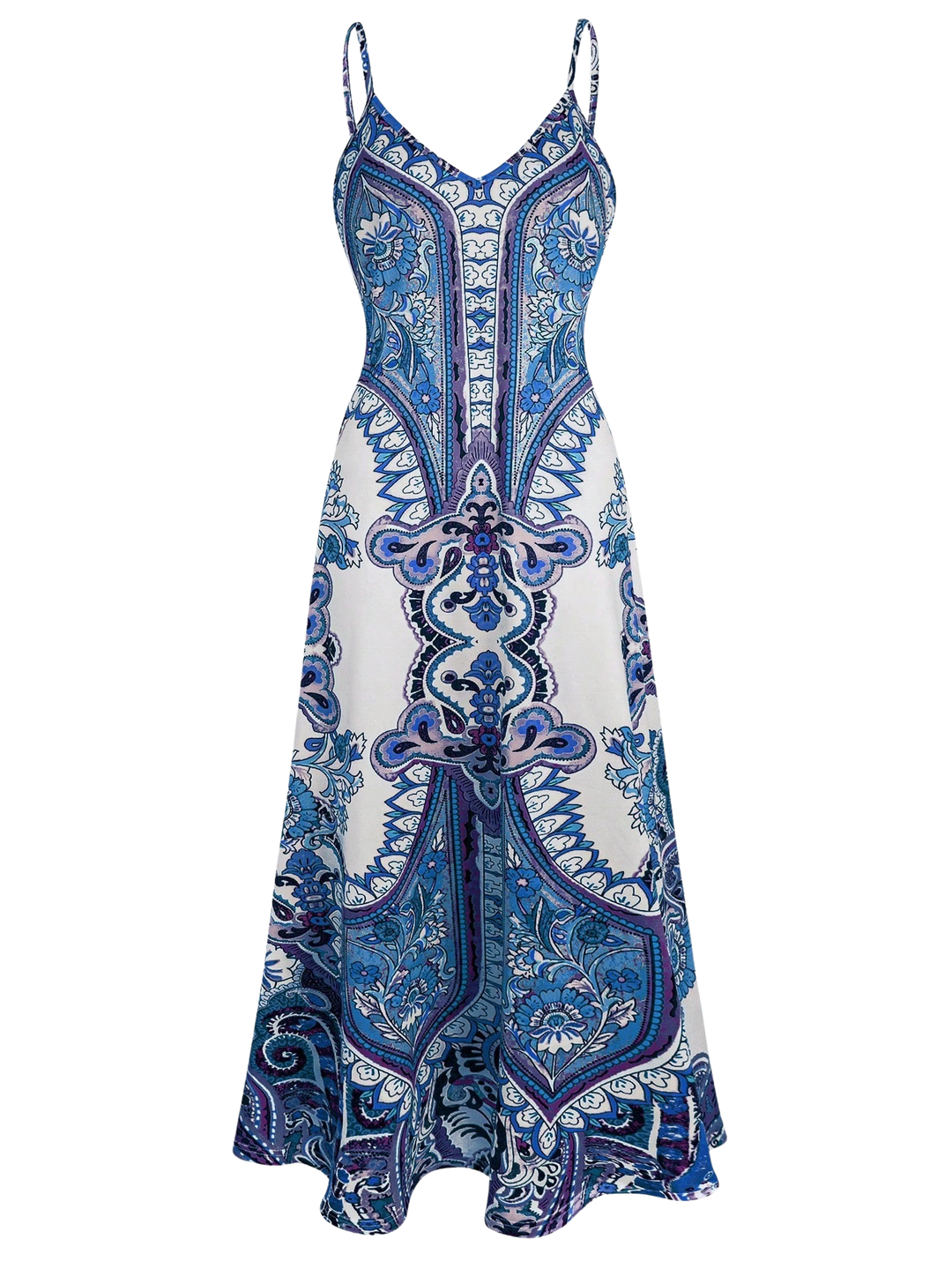Ethel – Boho Floral Print Sleeveless Dress