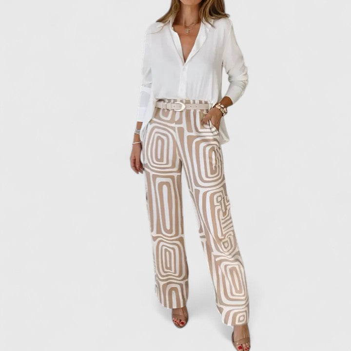 Camilla – Elegant Two-Piece Set With Belt