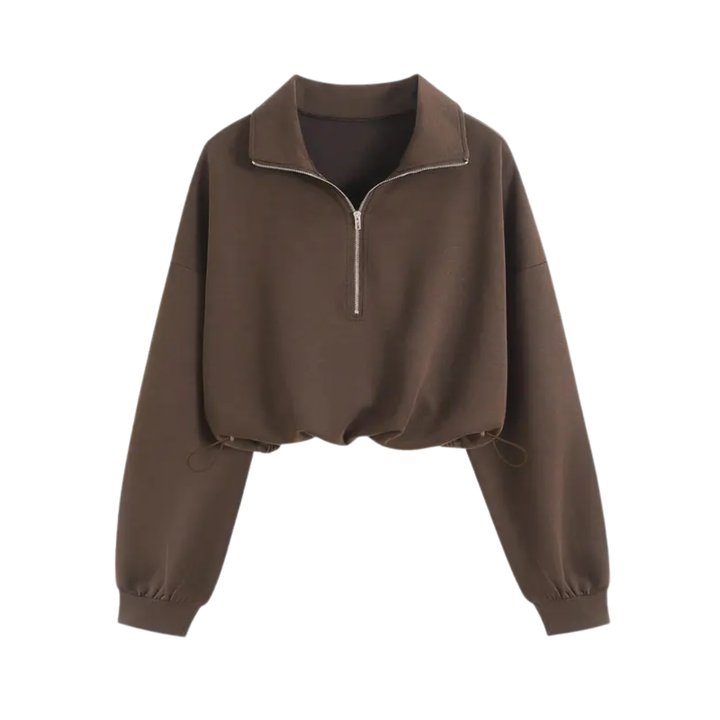 Glenda – Elegant Warm Bomber Jacket with Faux Fur Collar and Hood