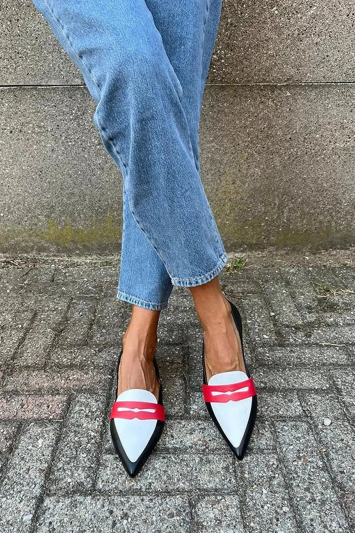Rowena – Two-Tone Pointed Slippers