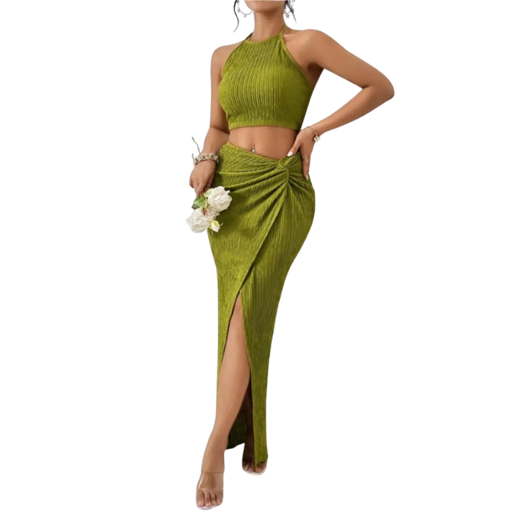 Eileen – Chic Sleeveless Tie Waist Dress