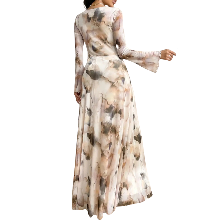 Celeste – Tie-Dye Mesh Print Dress