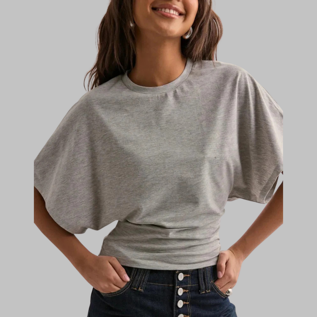 Cynthia – Casual Fitted Half Sleeve Round Neck Top