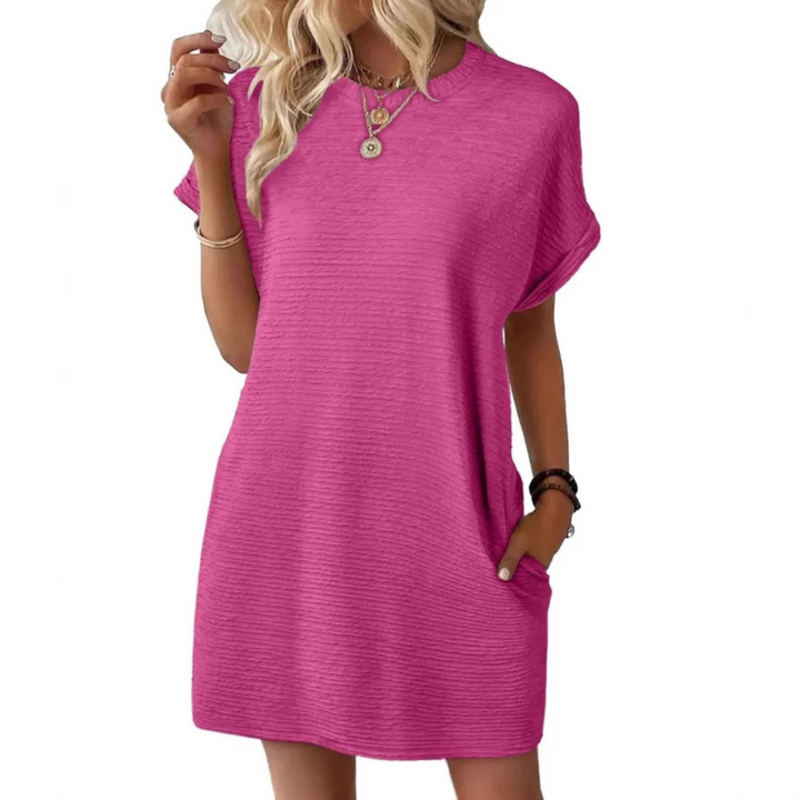 Teresa – Casual Minimalist Round Neck Summer Dress