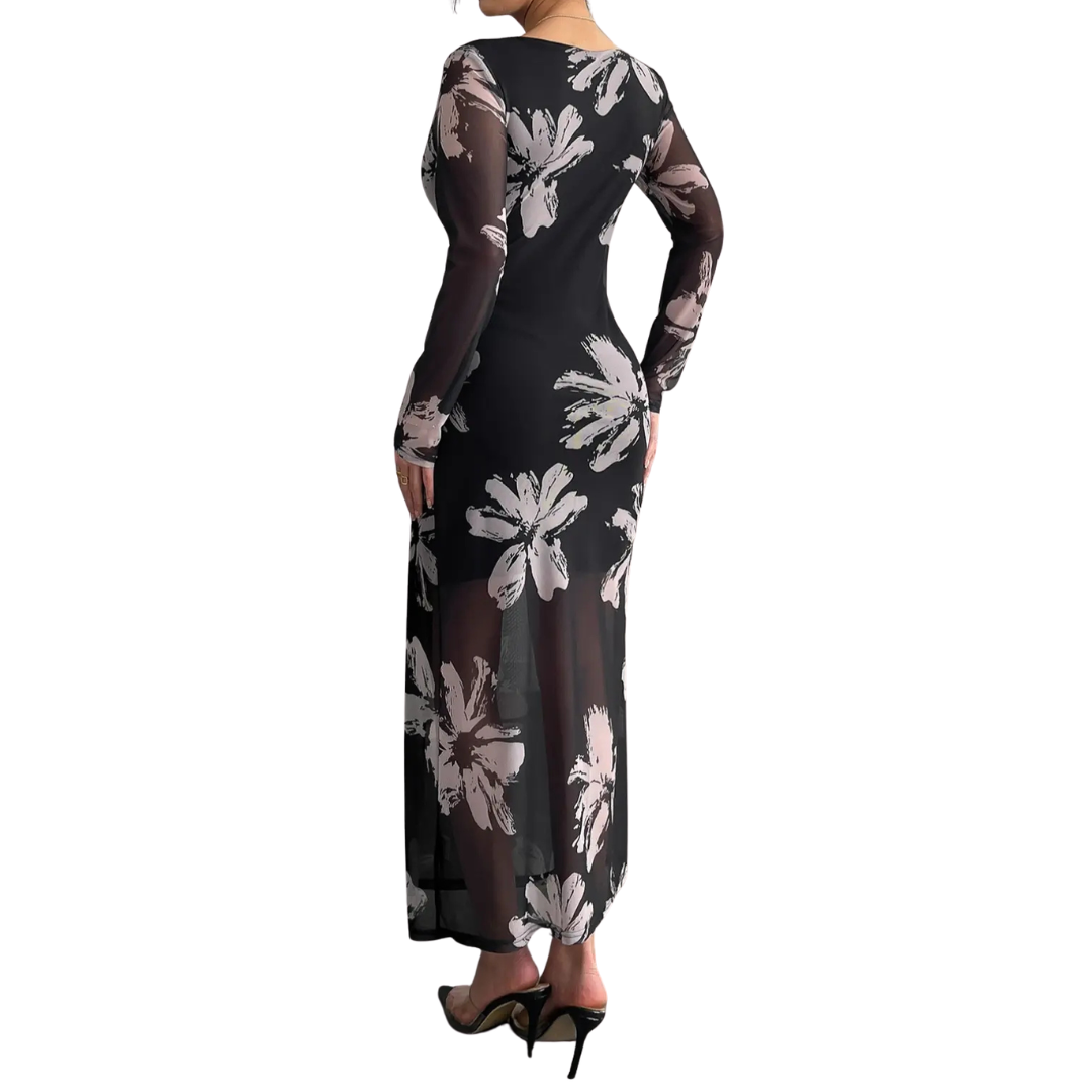Stephanie – Elegant Floral Maxi Dress