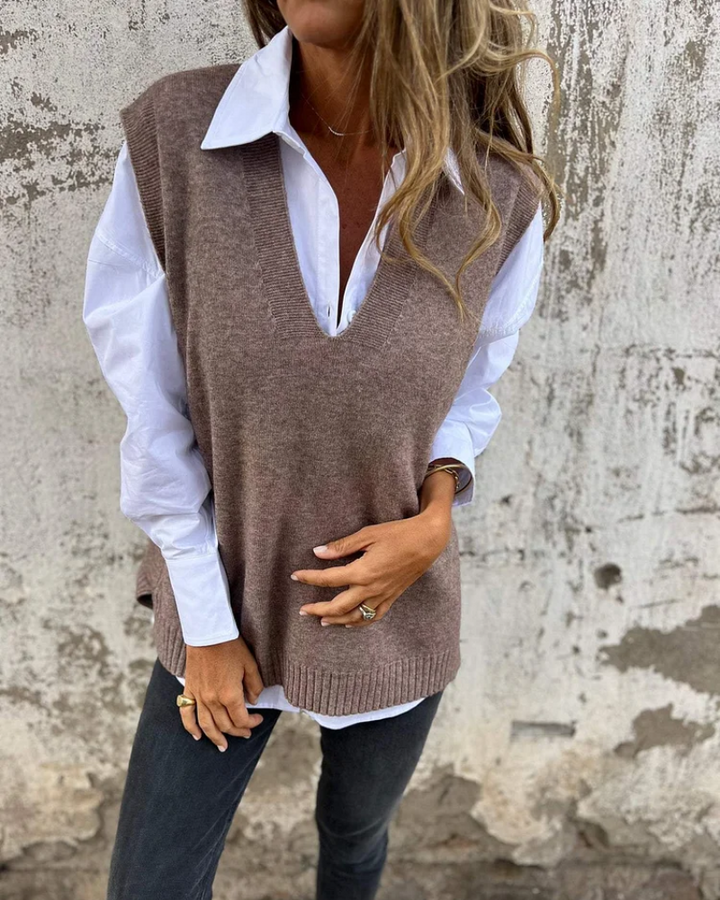 Evelyn – Stylish Knit Sweater Vest