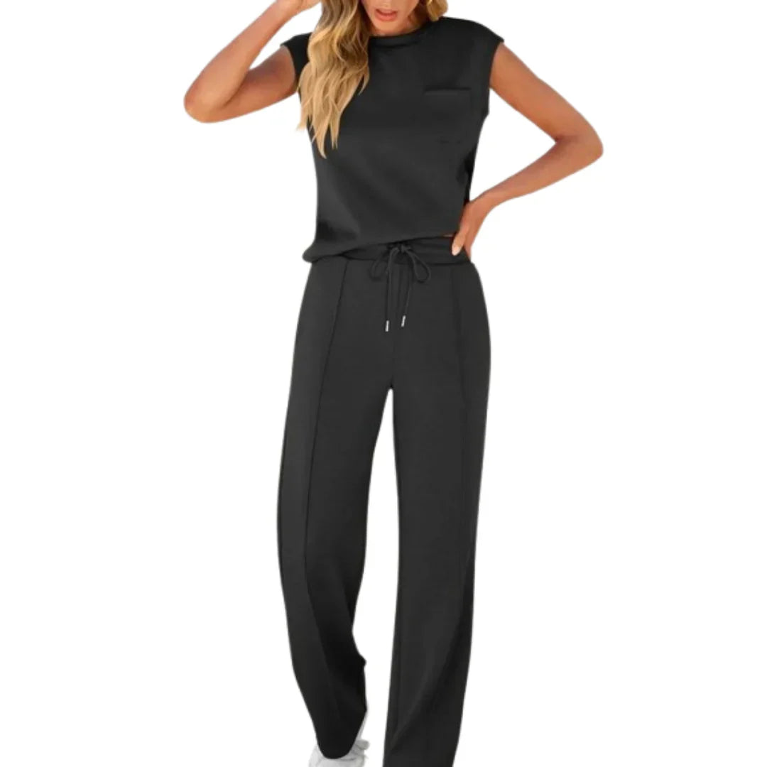Harlow – Sleeveless Top and Wide-Leg Pants Set