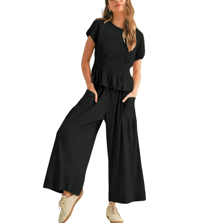 Amy – Relaxed Two-Piece Matching Sweatshirt and Skirt
