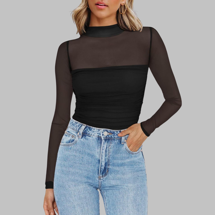Deirdre – Comfy V-Neck Long Sleeve Top