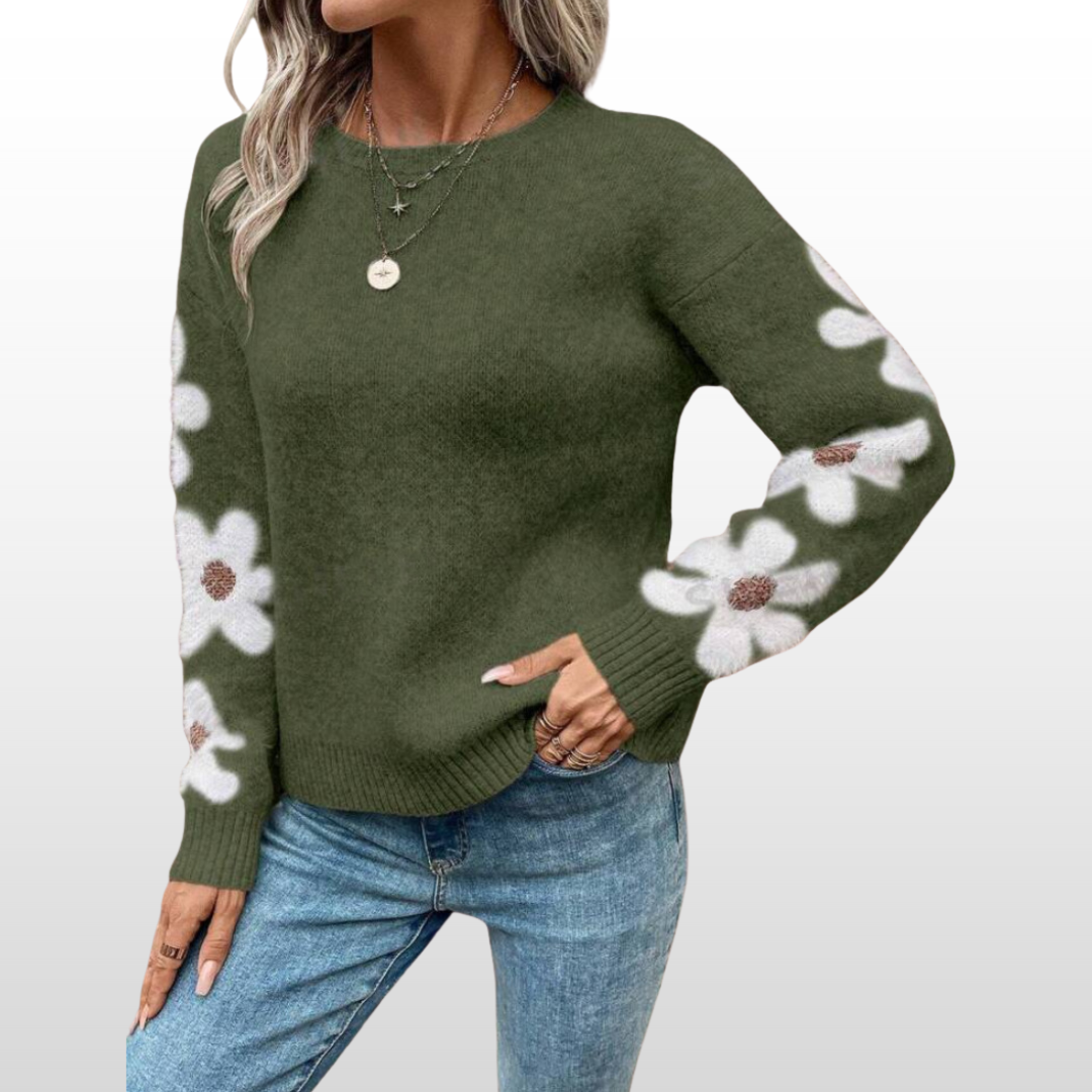 Stephanie – Casual Drop Shoulder Long Sleeve Sweater
