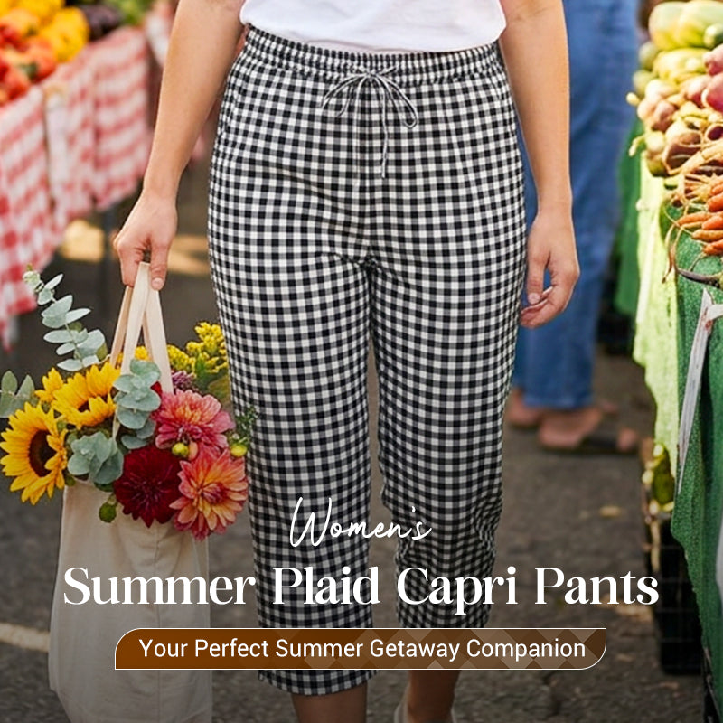 Rosalind – Relaxed Gingham Capri Pants