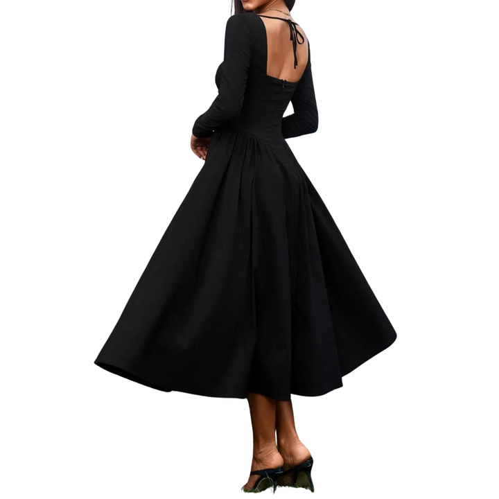 Jean – Open-Back Pleated Midi Dress