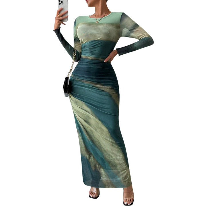 Jill – Stylish Leopard Ruched Bodycon Dress