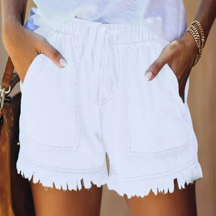 Imelda – Casual Soft Waist-Tie Loose Fit Shorts