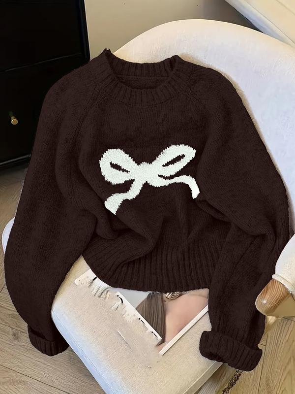 Gracie – Elegant Bow Knit Sweater for Autumn and Winter