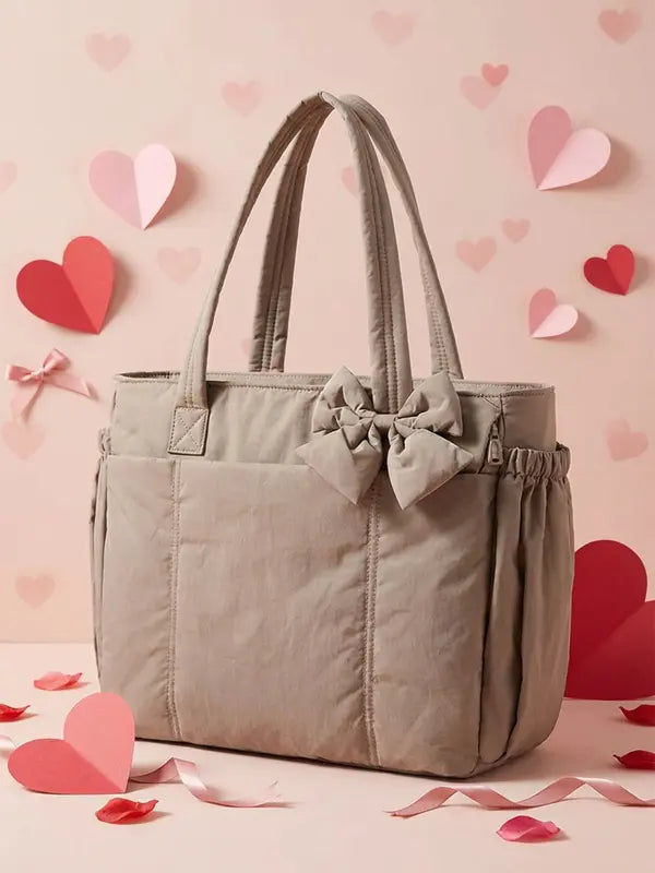 Cheryl – Insulated Puffer Tote Bag with Laptop and Cup Holder