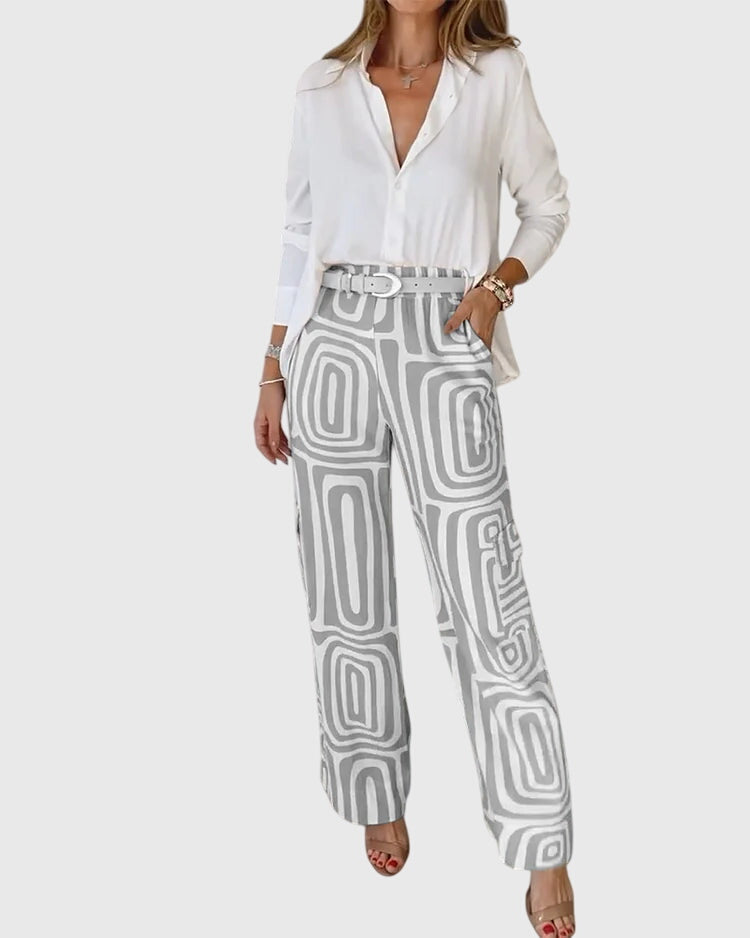 Pamela – Stylish Pants With Blouse And Belt