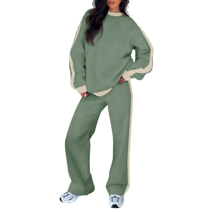 Sally – Comfortable Sweatshirt and Straight Leg Pants Lounge Set