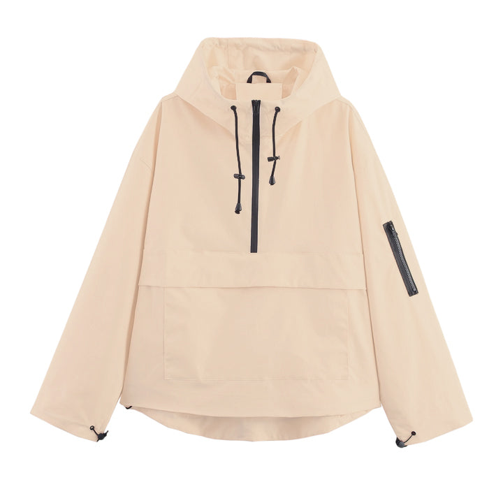 Sheena – Chic Long Sleeve Zip Crop Jacket