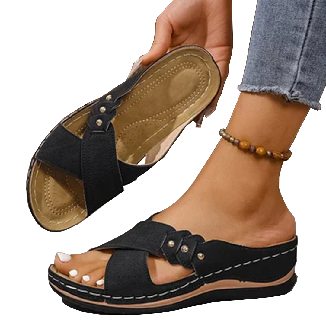 Jennifer – Crossover Strap Orthopedic Comfort Sandals