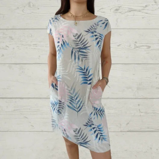 Nora – Printed Summer Dress with Pockets