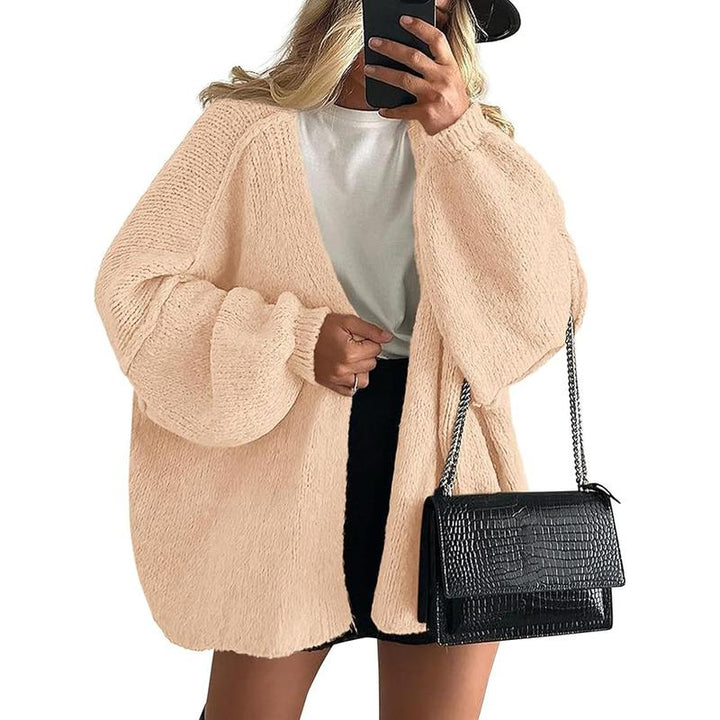 Sheena – Oversized Lantern Sleeve Autumn Knit Cardigan