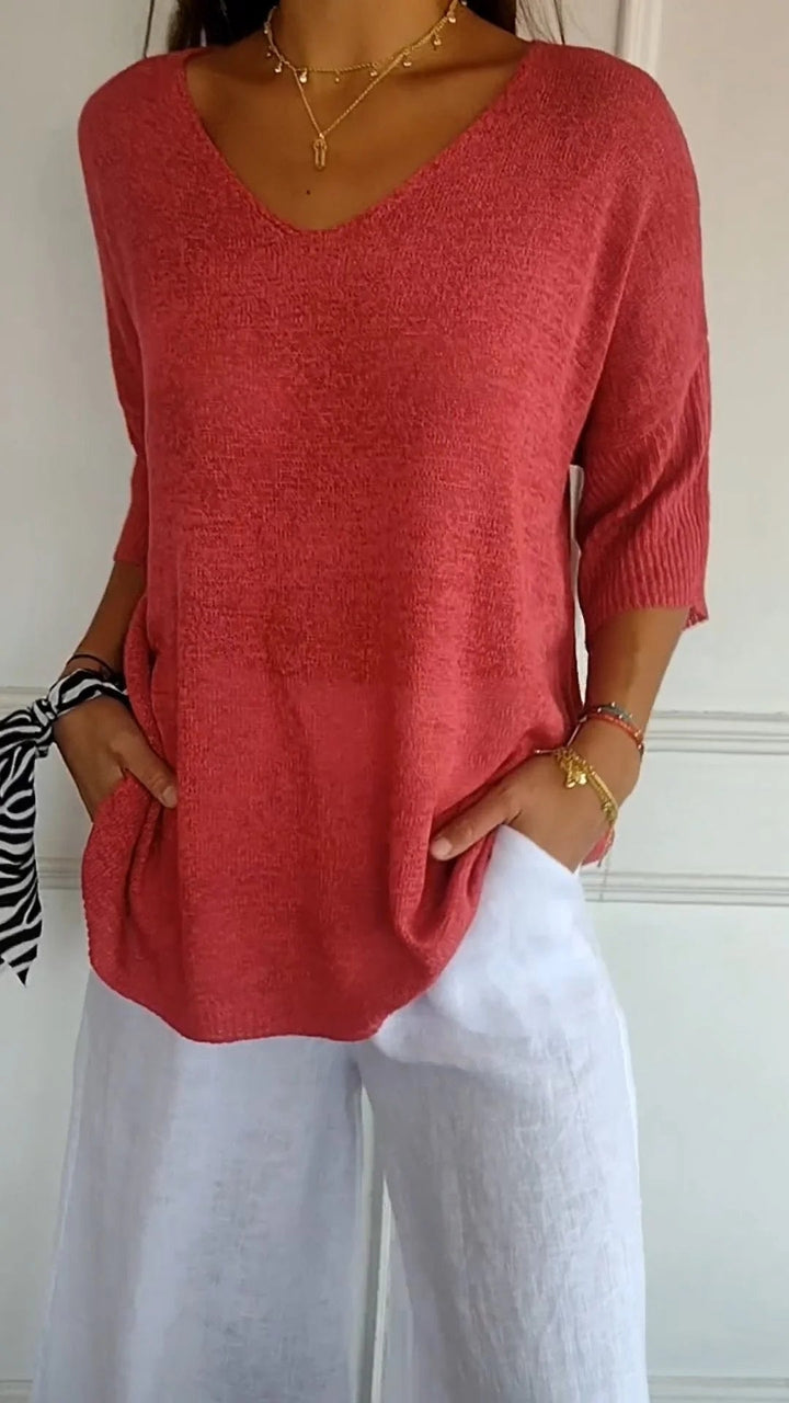 Lauren – Casual V-Neck Top