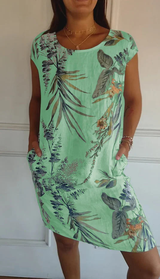 Nora – Printed Summer Dress with Pockets