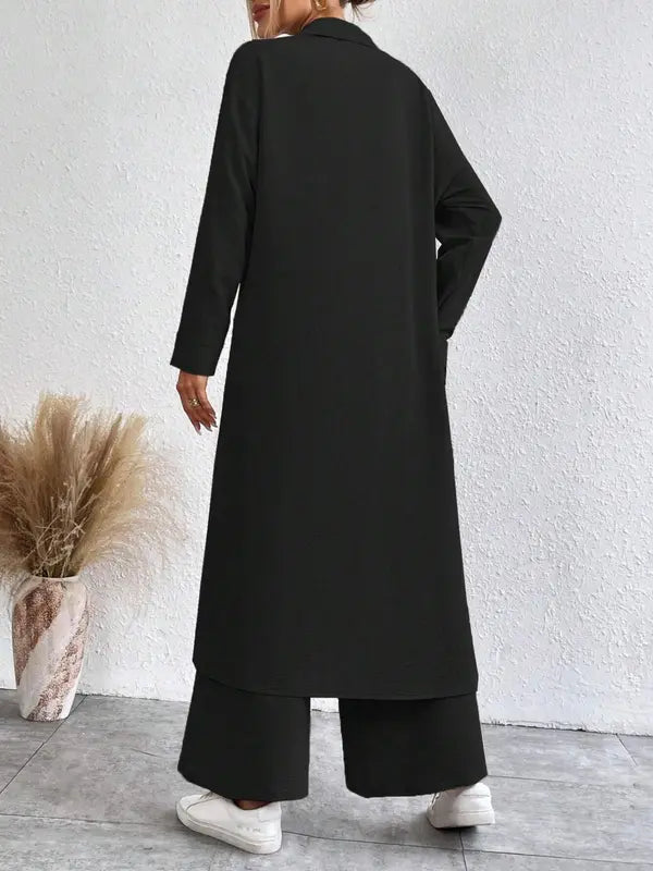 Sally – Cozy Long Sleeve Top and Wide Leg Trousers Set