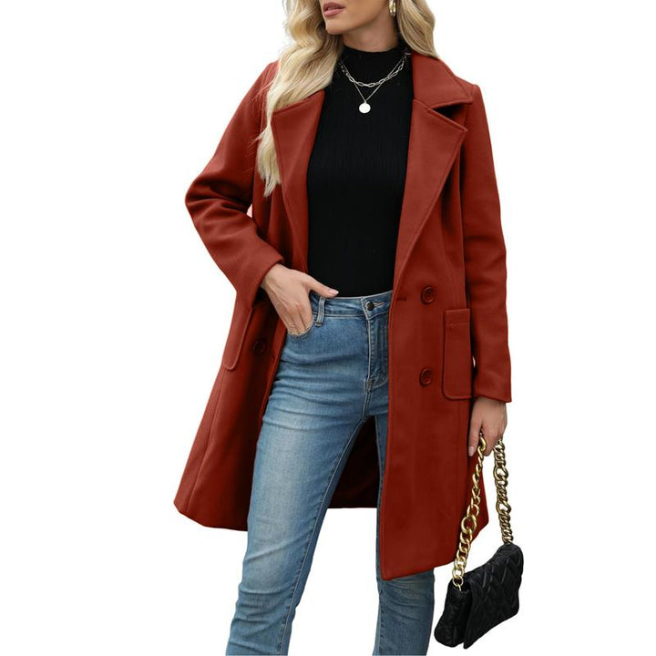 Angela – Casual Wool Blend Warm Notch Lapel Winter Coat