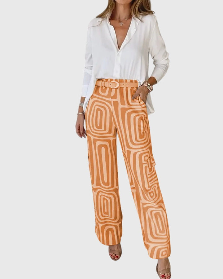 Pamela – Stylish Pants With Blouse And Belt