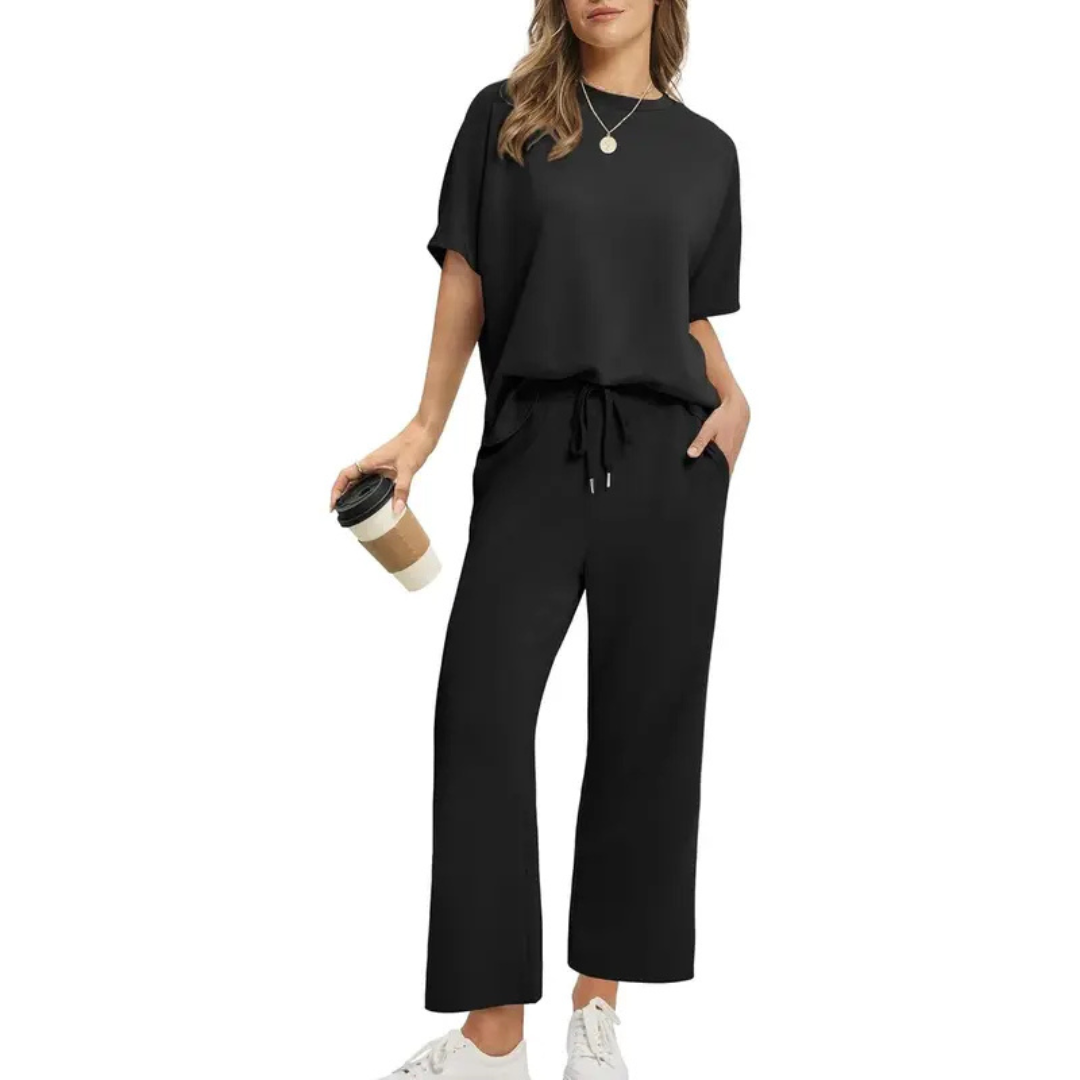 Julie – Women's Oversized Cropped Lounge Set