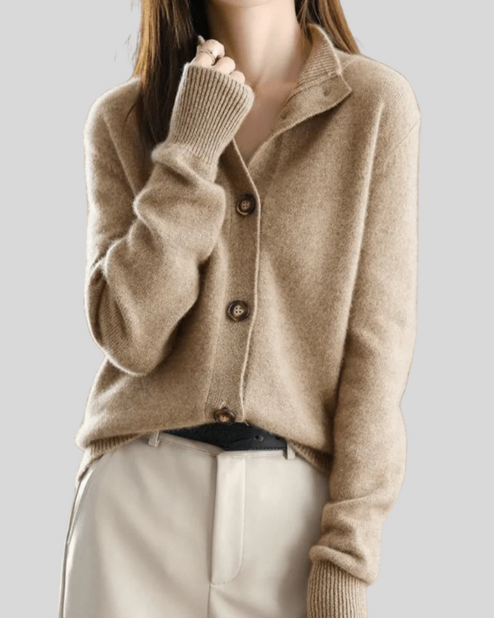 Xanthe – Retro Style Cashmere Cardigan
