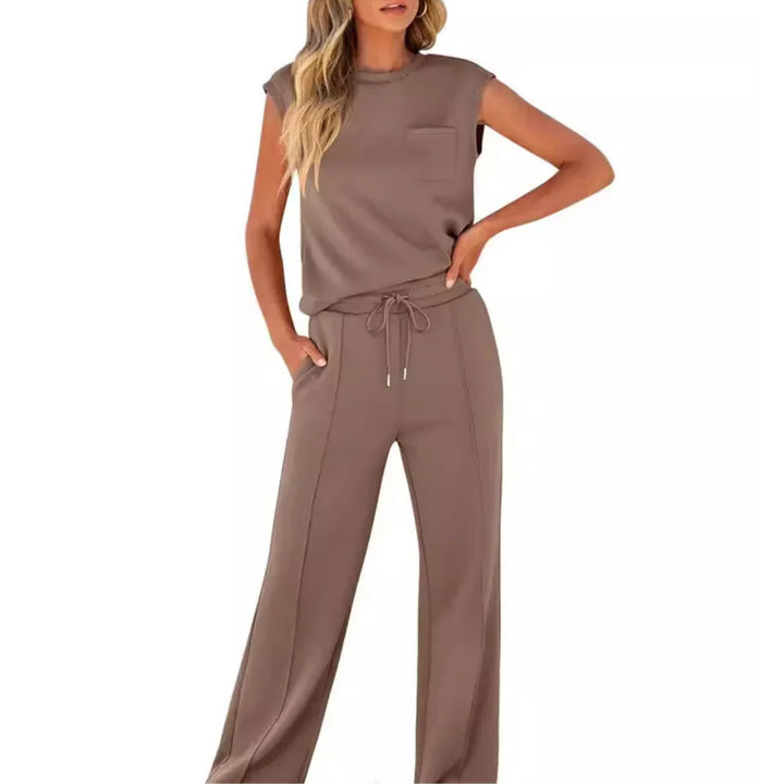 Harlow – Sleeveless Top and Wide-Leg Pants Set