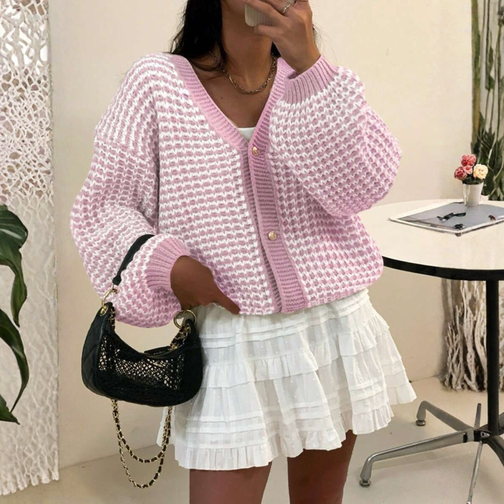 Alycia – Asymmetric Button Cardigan