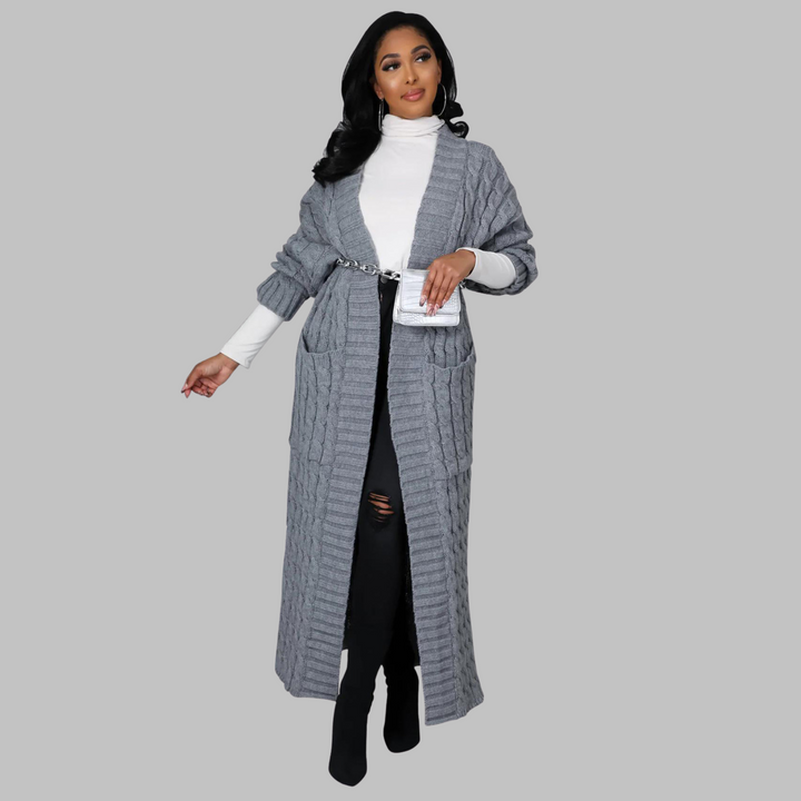 Jackie – Casual Long Sleeve Long Cardigan