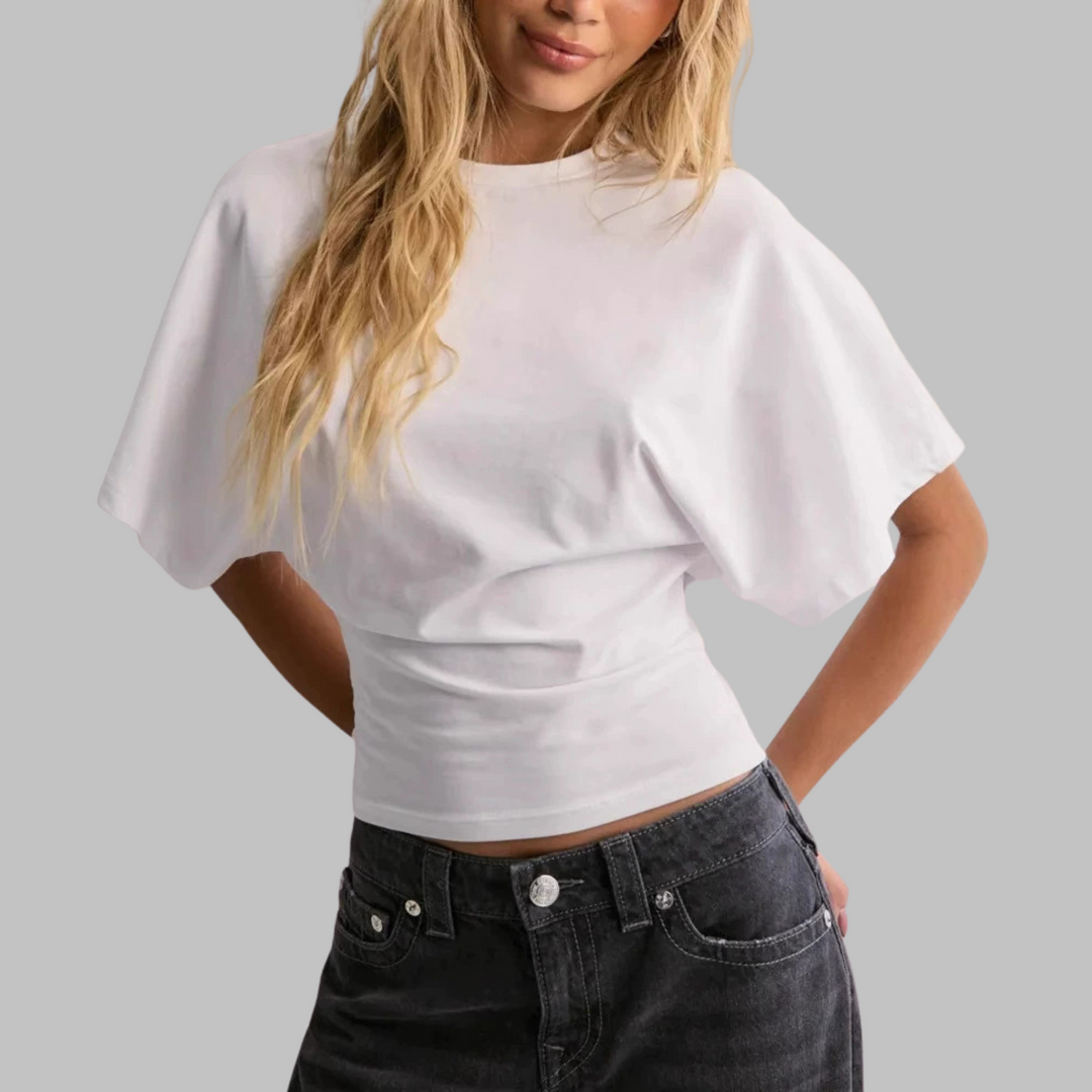 Cynthia – Casual Fitted Half Sleeve Round Neck Top