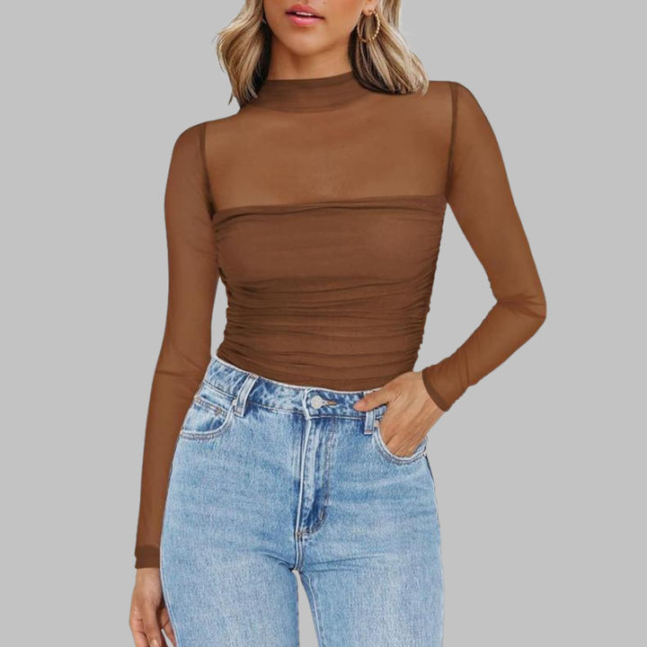 Deirdre – Comfy V-Neck Long Sleeve Top
