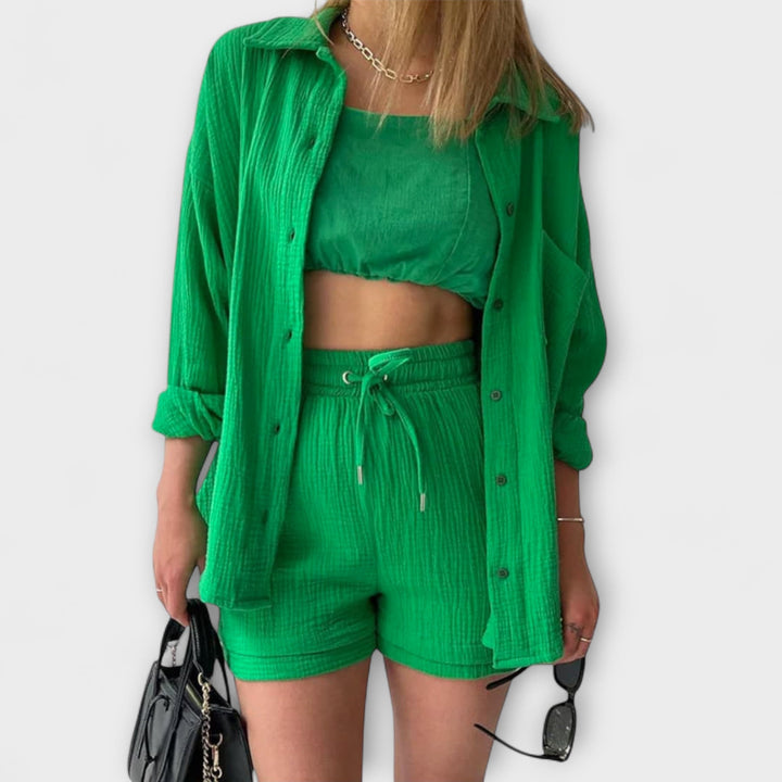 Rosanne – Elegant Coordinating Top And Bottom Set